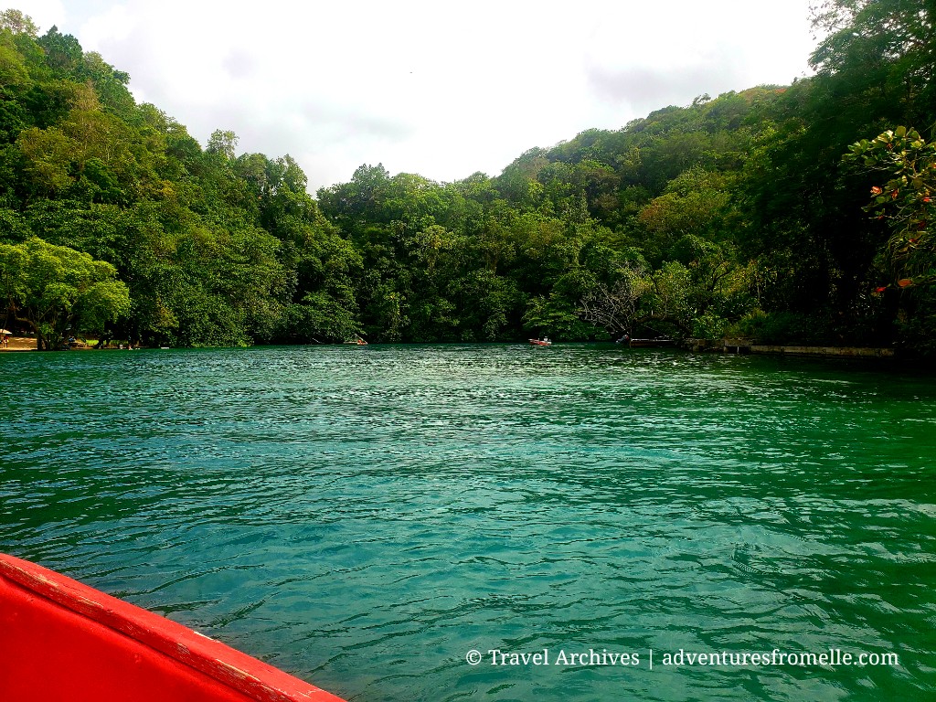 Port Antonio, Jamaica harbour and lush coastline